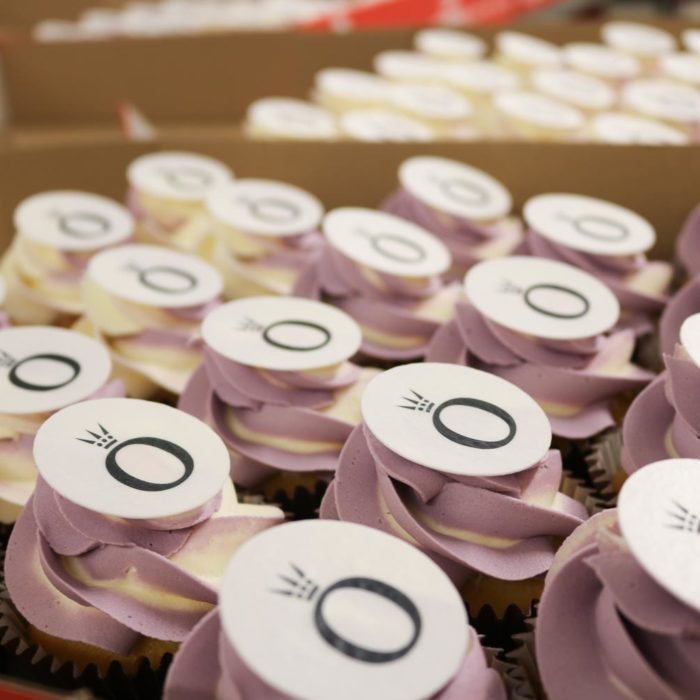 Branded Cupcakes made by Amore Bakery.